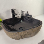 Раковина из речного камня RS-64906 51*45*15 0857