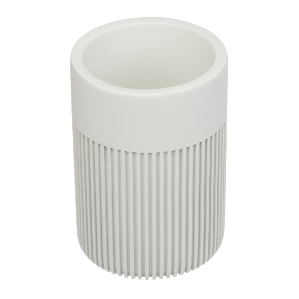 Стакан для ванной комнаты тм VETTA Модена, полирезин, молочный, 7x7x10 см