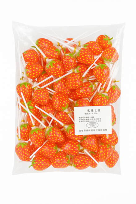 Мармелад жевательный на палочке Клубничка 1 кг (Китай)