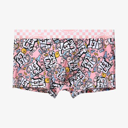 Мужские трусы боксеры розовые с принтом Romeo Rossi RR6118-22-2