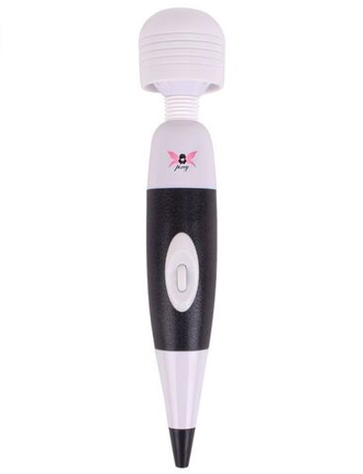 Бело-черный, работающий от USB вибромассажёр Black Edition - 32 см. (Цвет: белый с черным)