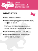 AJO Vet Dieta Gastro Сухой корм для кошек при нарушениях пищеварения, 1.5кг