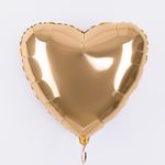 F Шар Сердце 18''/46 см, Античное Золото (БГ-15)