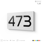 Номер на дверь 473, табличка на дверь для офиса, квартиры, кабинета, аудитории, склада, белая 120х70 мм, Айдентика Технолоджи