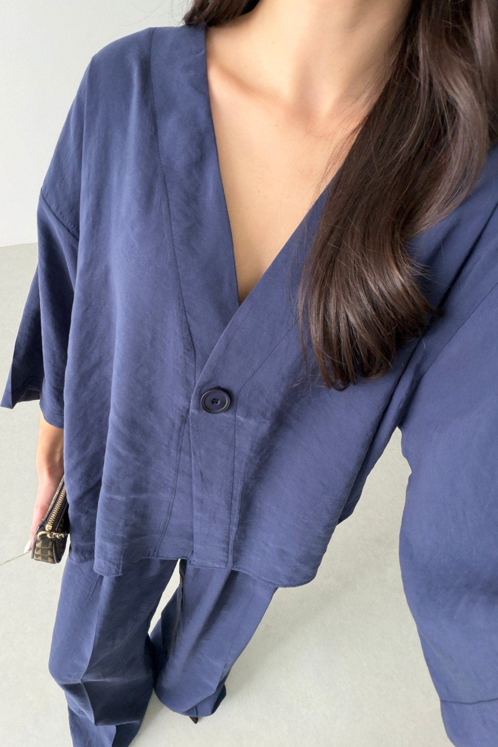 Костюм кимоно из модала с брюками палаццо