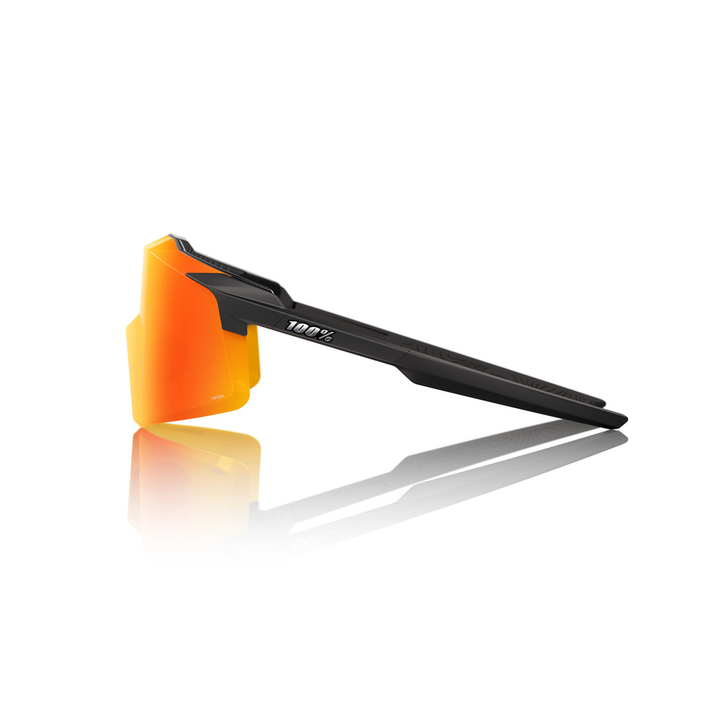 Спортивные очки 100% AEROCRAFT Soft Tact Black / HiPER Red Mirror Lens