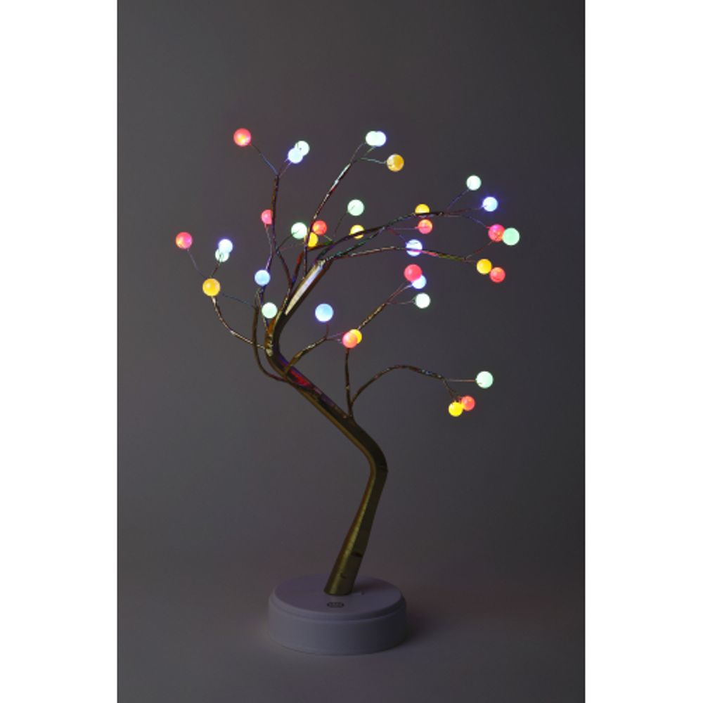 Светодиодная новогодняя фигура ЭРА ЕGNID - 36M дерево с разноцветными жемчужинами 36 LED | Фигуры
