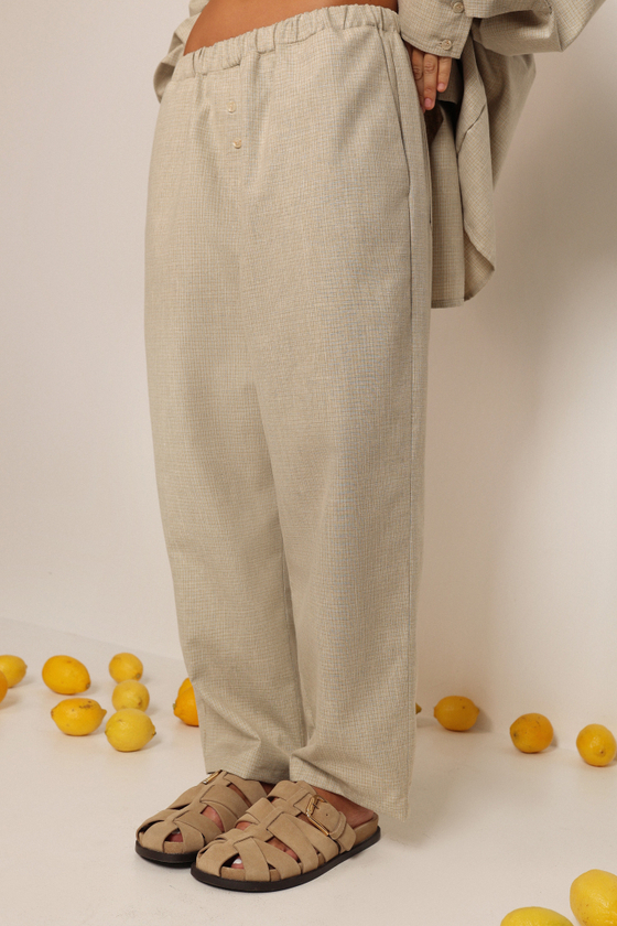 Брюки на резинке из хлопка