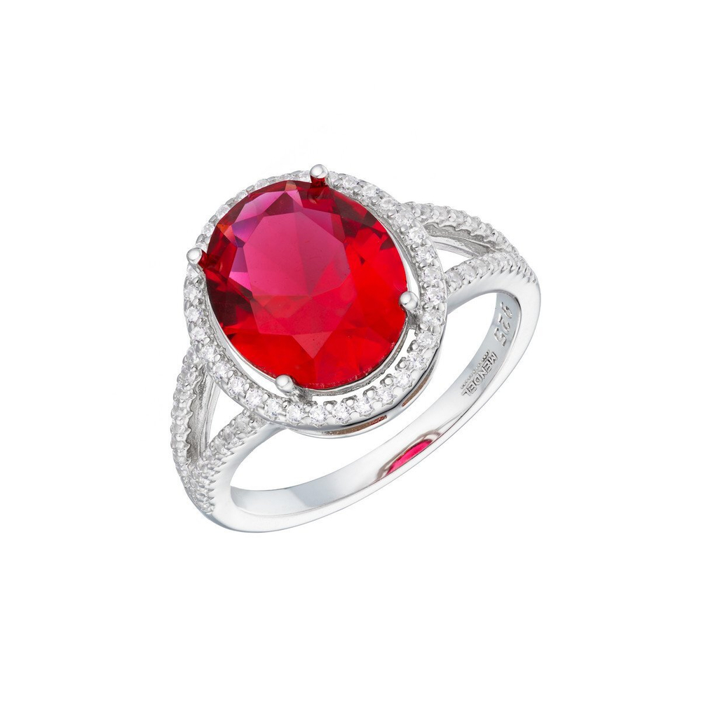 Кольцо крупный перстень красный