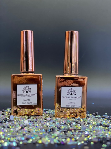 Верхнее покрытие с бархатным эффектом без липкого слоя (топ/финиш) Global Fashion TOP, Matte Top Coat 15 мл