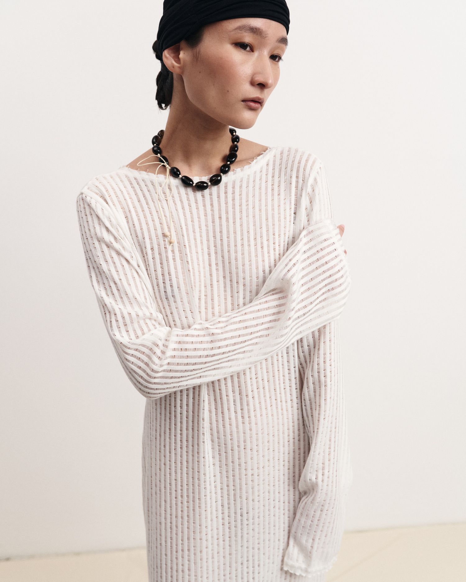 Платье с О-вырезом