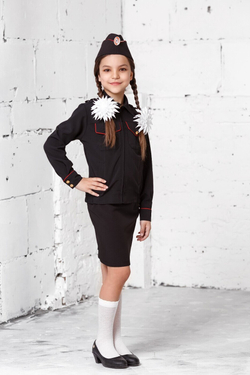 Костюм казачий китель куртка казачья форма галстук с гербом форменная одежда униформа спецодежда казачий класс с лампасами