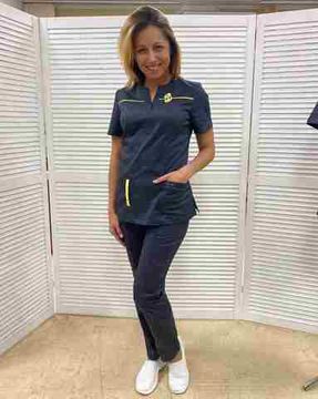 Блуза женская А218 (экстра/серый 110/принт витаминки/желтый 742)