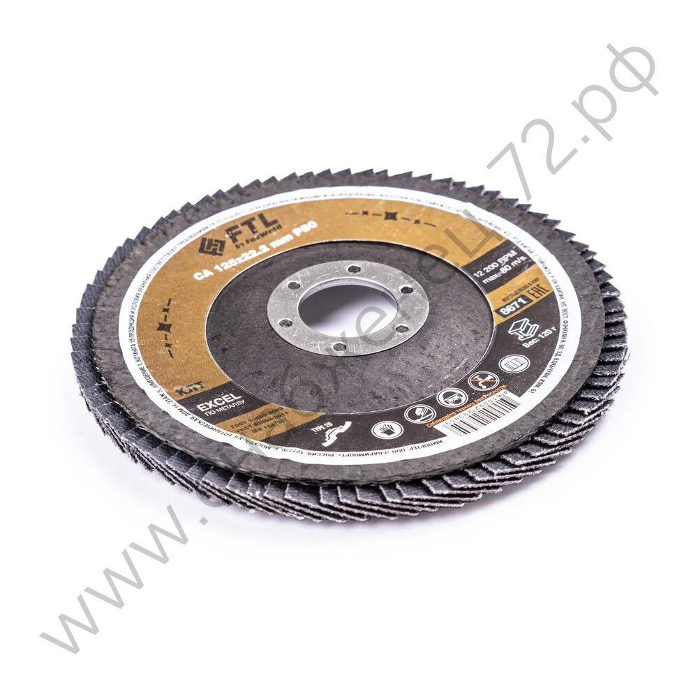 Круг лепестковый для шлифования по металлу FTL Excel 29 125 х 22,2 мм P80