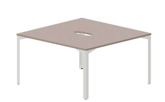 Составной стол на 2 рабочих места 138х136,6х75см (2 эргономичных выреза)