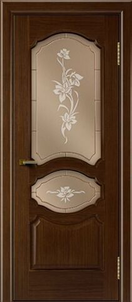 Межкомнатная дверь ЛайнДор Верда ДО Рим Бронза 2 Орех