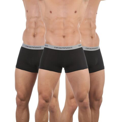 Набор из 3 черных мужских трусов-боксеров Emporio Armani (Размер: M) (Цвет: черный)