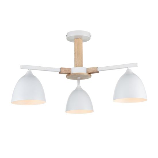 8095/3C MODERNI LN25 268 белый/белый металл, дерево/металл Люстра потолочная Е27 3*60W 220V COLANGE