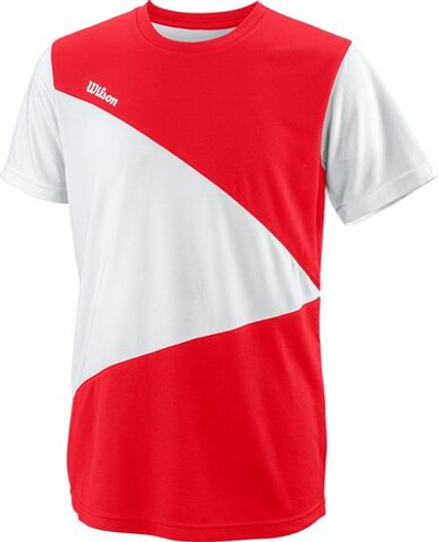 Футболка для мальчика теннисная Wilson Team II Triangle Crew B - team red
