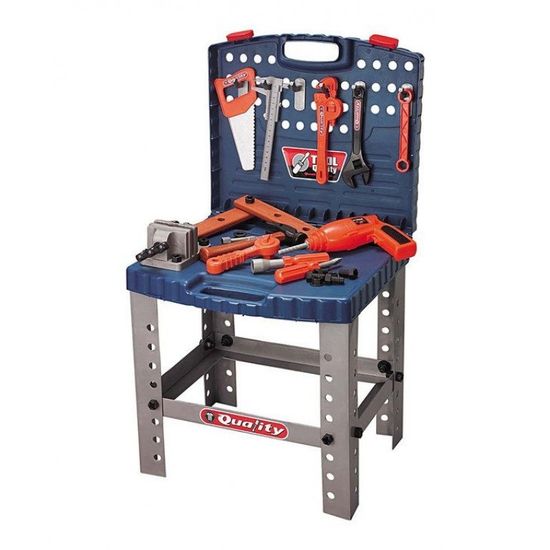 Набор инструментов в чемодане "Quality super tool" с верстаком