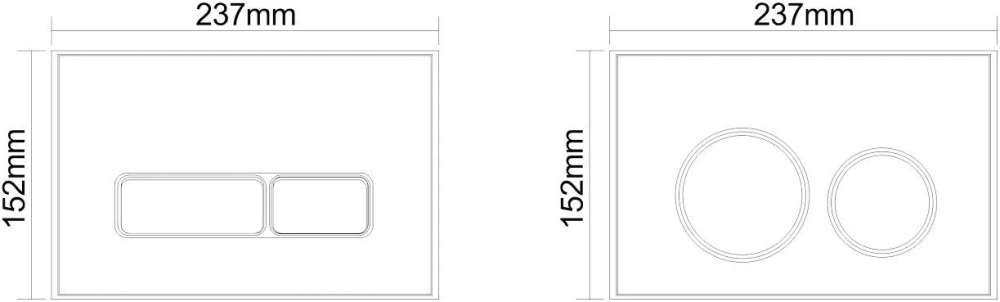 Кнопка смыва для инсталляции Aquanet AQ-PRO-01CR хром