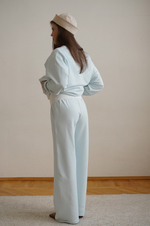 Брюки широкие Ритм премиум для беременных, Голубой