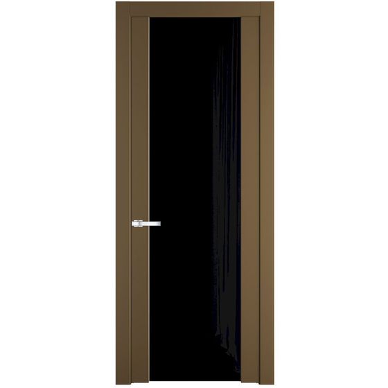 Фото межкомнатной двери эмаль Profil Doors 1.13P перламутр золото стекло чёрный триплекс