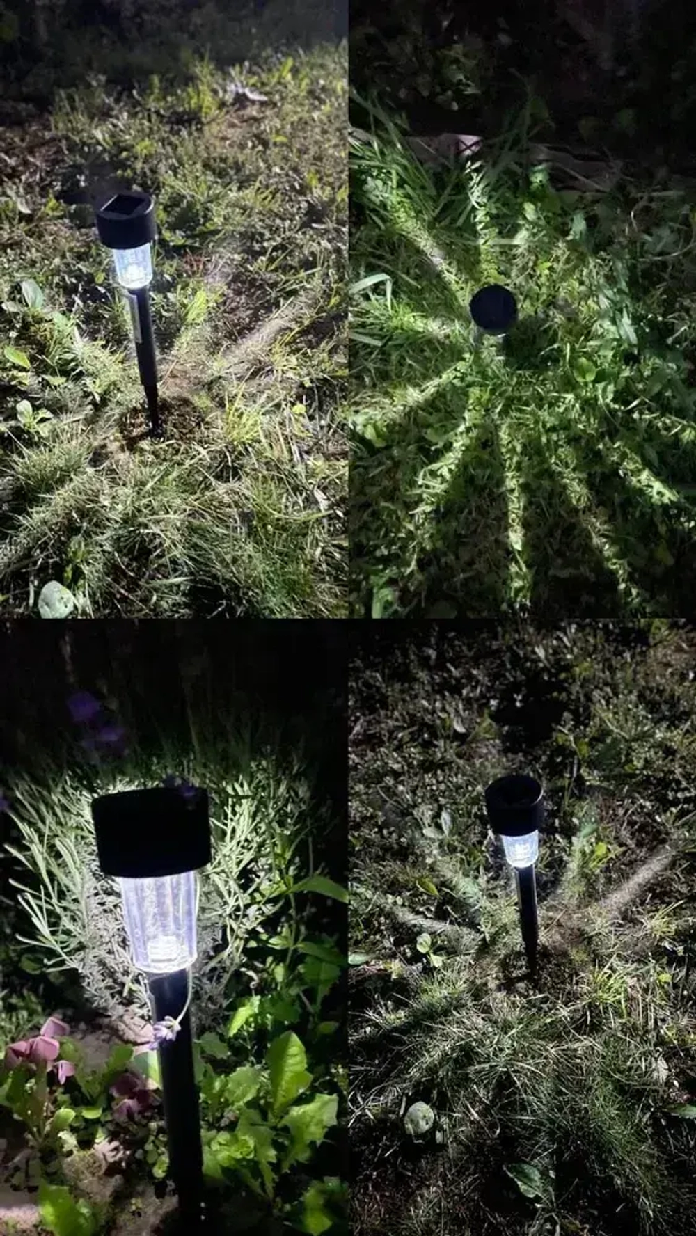 Уличные светильники на солнечных батареях для дачи и сада, фонарики свет холодный белый комплект из 12 шт.