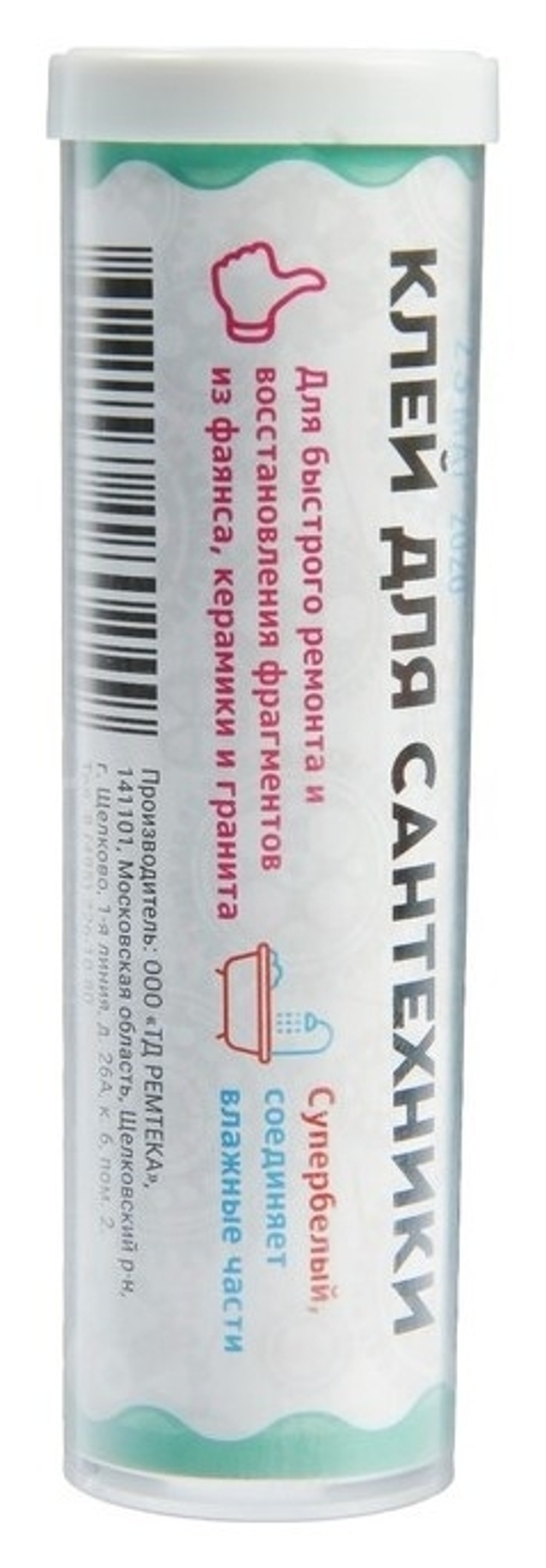 КЛЕЙ РЕМТЕКА ТИТАН ХОЛОДНАЯ СВАРКА ДЛЯ САНТЕХНИКИ БЕЛАЯ 62ГР РМ 0104