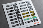 USSR (Soviet) Military number plates 1962-1993 1/35 (3D decal)