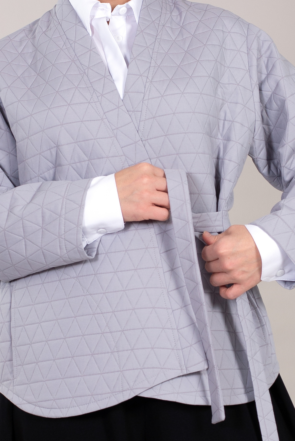 Жакет женский 4433ЛП, серый #485Сер044433ЛП