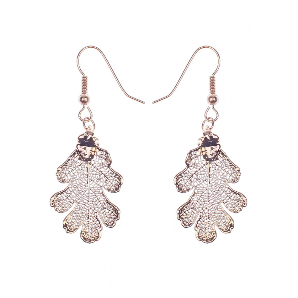 Серьги листья Ester Bijoux Папоротник SK104GA-G/S BR