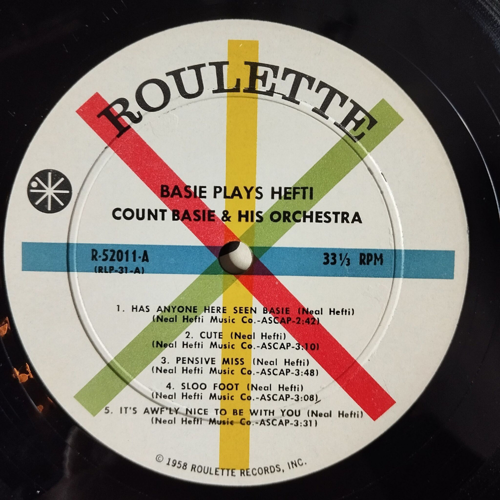 Винтажная виниловая пластинка LP Count Basie and His Orchestra Basie Plays Hefti (USA 1958)