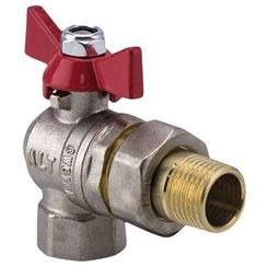 Кран шаровой полный проход c накидной гайкой угловой бабочка 1, ALTSTREAM