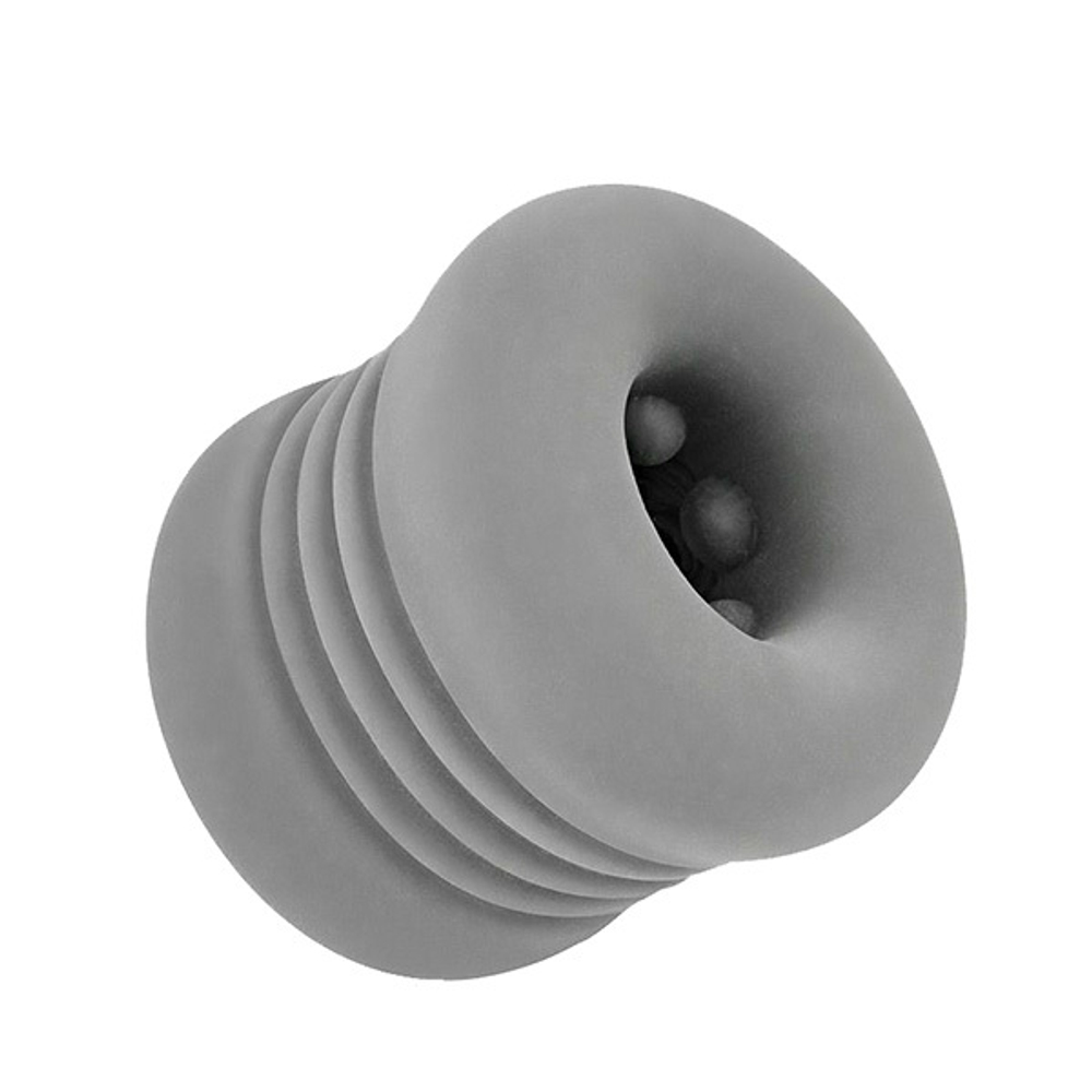 Серый эластичный мини-мастурбатор Bior Toys Sex Expert SEM-55234