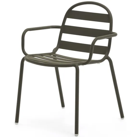 Joncols Уличный алюминиевый стул с зеленой отделкой