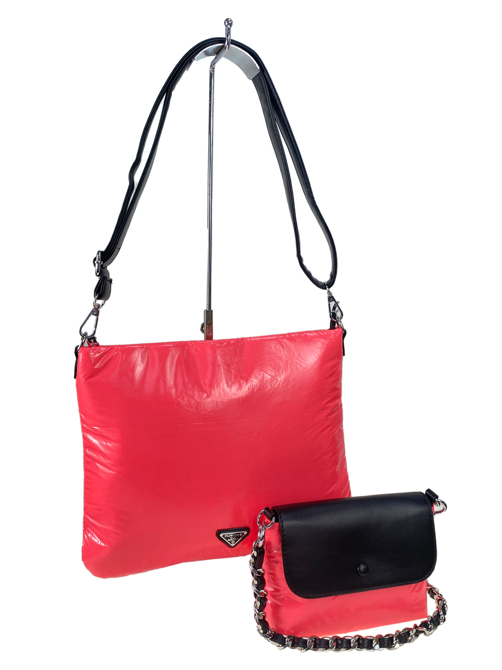 Cтильная женская сумка-шоппер из водоотталкивающей ткани, цвет розовый