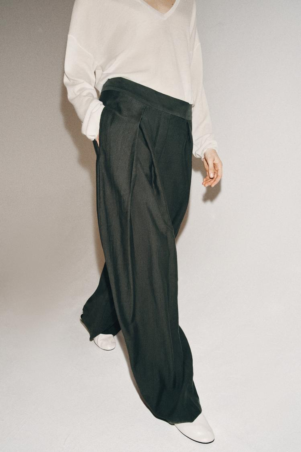 ZW COLLECTION БРЮКИ С ВЫСОКОЙ ТАЛИЕЙ - ZARA