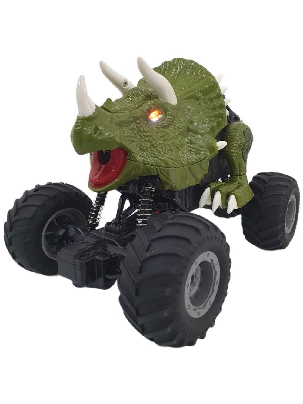 Машинка-динозавр на радиоуправлении с паром, USB зарядное устройство, световые и звуковые эффекты