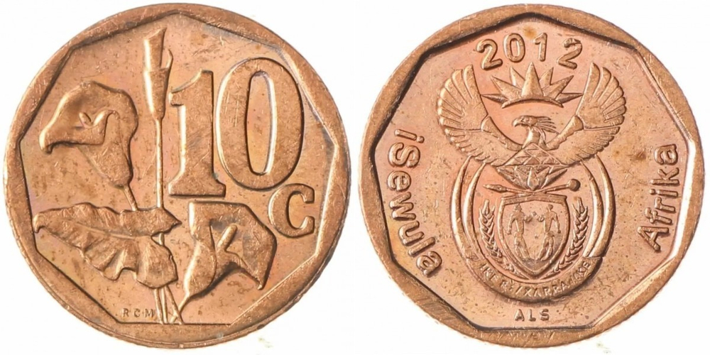 ЮАР 10 центов, 2012-2022 iSewula Afrika aUNC