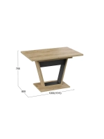 Стол кухонный обеденный раздвижной 120х80х75,5 см