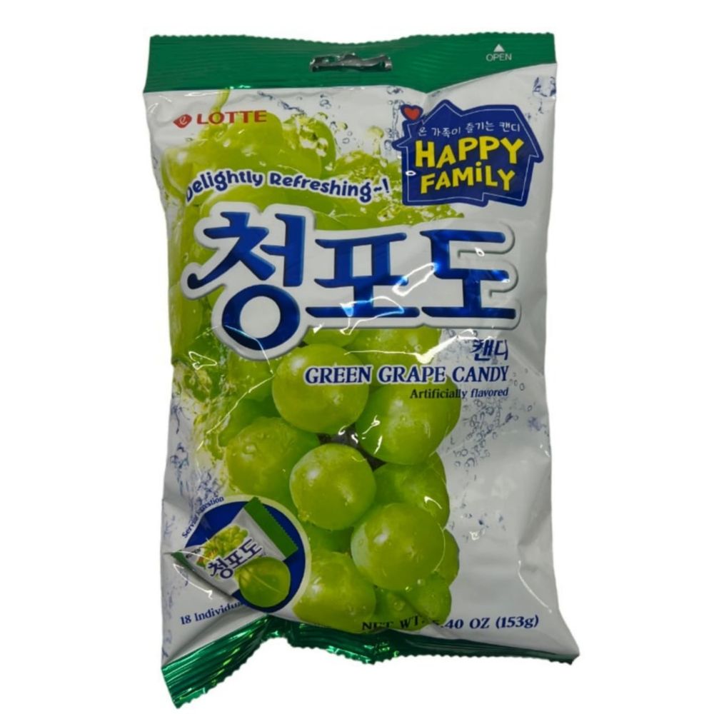 Карамель с соком зеленого винограда Lotte Green Grape Candy 153 г