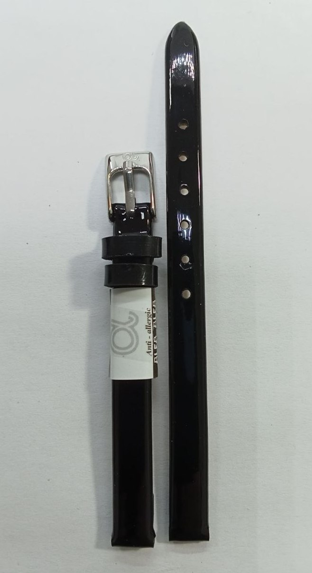 8 мм. Ремень кожаный. Гладкий лаковый.