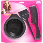 Набор для окрашивания волос - чаша d-13,5, кисть и расческа