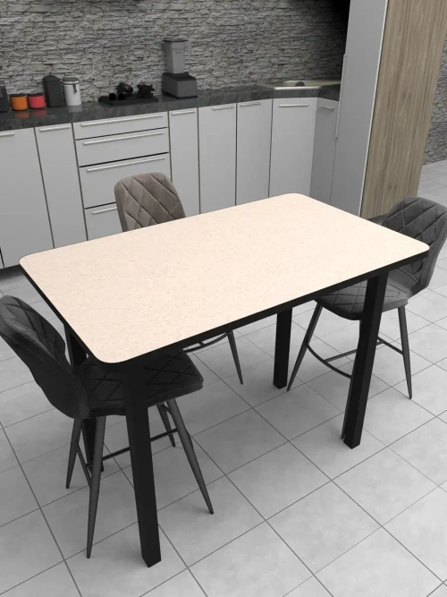 Обеденный стол "Семолина бежевая" 100x70 см
