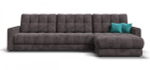 Угловой диван Босс Макс Велюр Алькантара серый