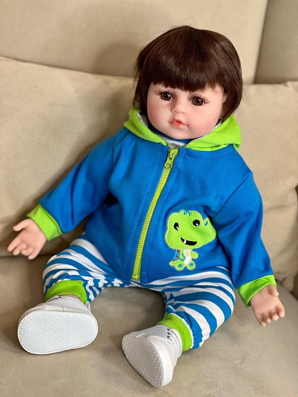 Кукла Реборн мягконабивная 48см в пакете (FA-079A)