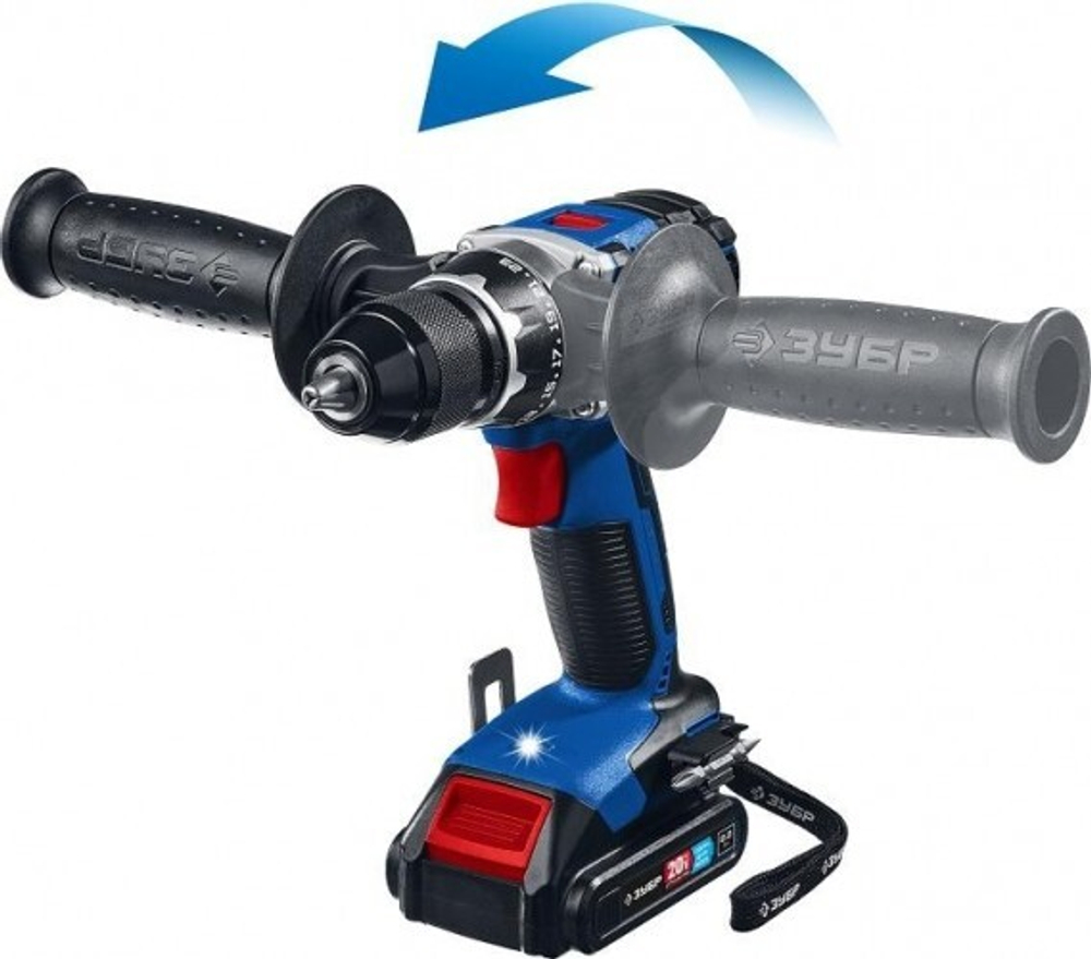 Дрель-шуруповерт аккумуляторная ЗУБР DB-201-22 бесщеточная Профессионал