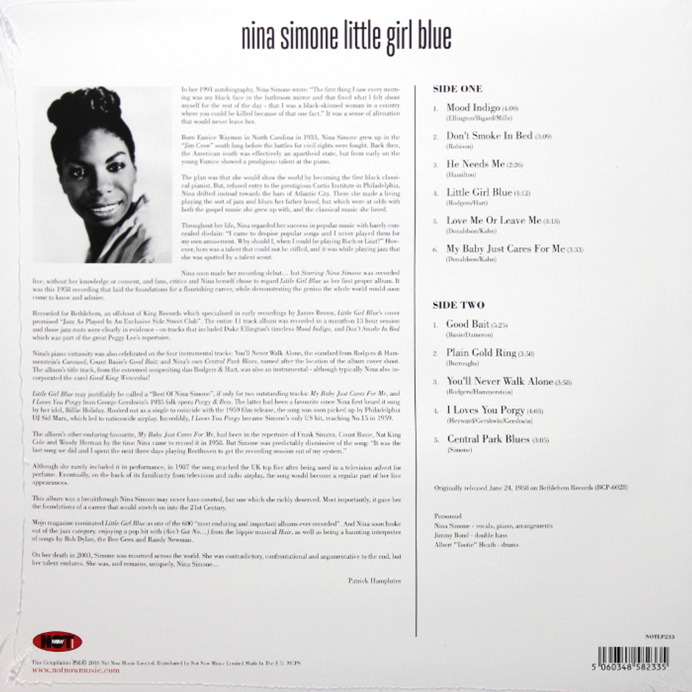 Nina Simone / Little Gitl Blue (Coloured Vinyl)(LP)