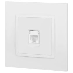Розетка ЭРА Elegance 14-3107-01 информационная RJ45 IP20 белый | Эра Elegance